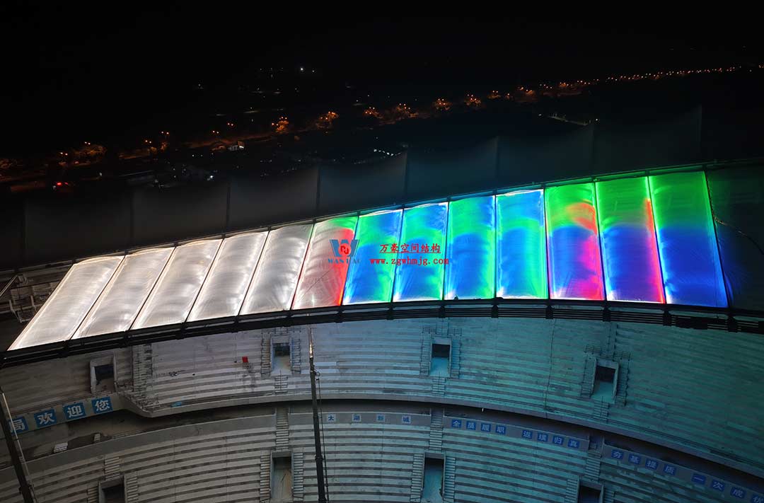 太湖之畔，華燈初上|無錫奧體中心施工加速