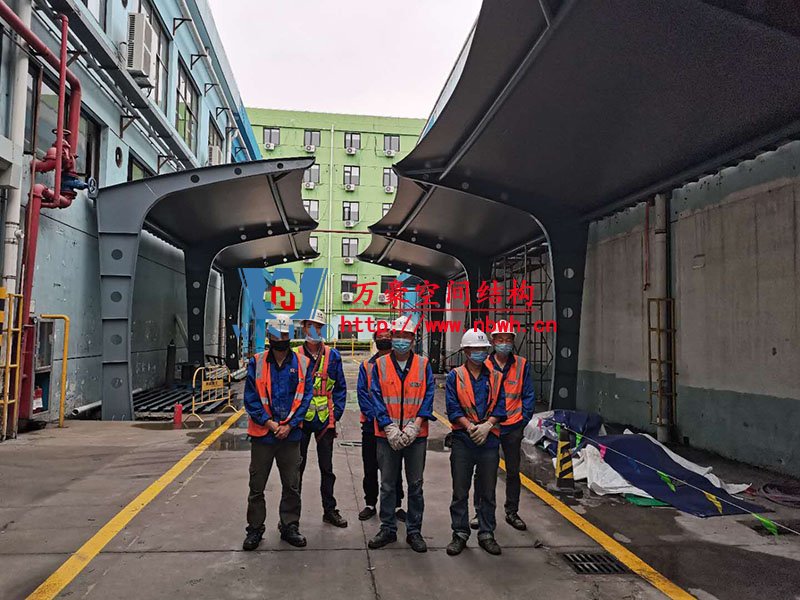 蓋爾太平洋公司膜結(jié)構(gòu)車棚工程